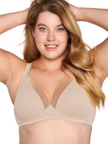 Naturana BH Damen ohne Bügel Cup A-D 100% Angenehm Dank extra Softer Schalen I BH ohne Bügel mit nahtlosen Cups - Ideal unter Blusen & T-Shirts Damen BH für maximalen Halt 95 Nude B im Sale